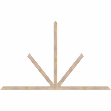 Ekena Millwork Saratoga Smooth Timber Gable Bracket, Douglas Fir, 108"W x 68"H x 1 1/2"D x 3 1/2"F, 15/12 Pitch GBW108X68X0204SAR00SDF